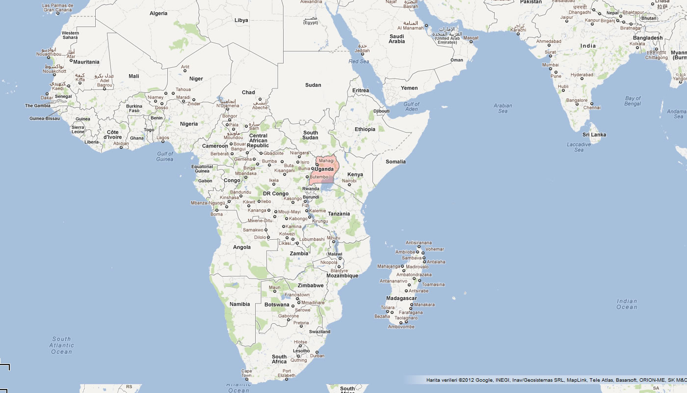carte du Ouganda afrique